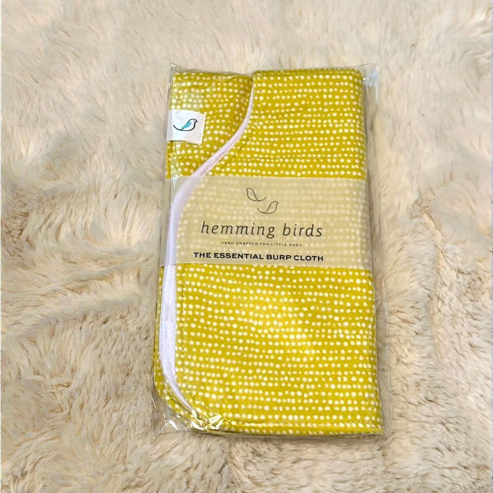 Hemming Birds - Flannel Baby Burp Cloth